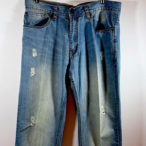 Originals GB Jeans Mens Size 36 x 32 Straight Fit Faded Blue
